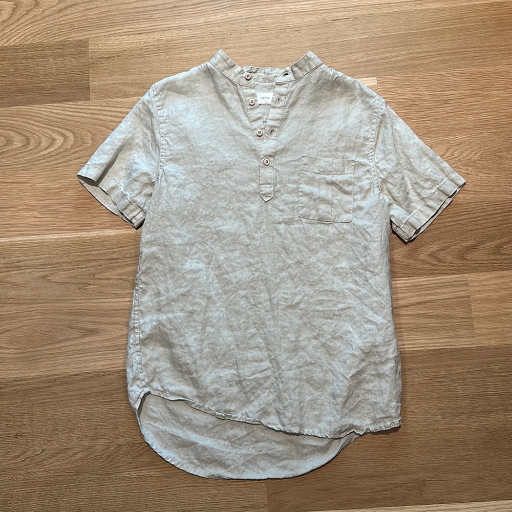 Onia Linen “Home” shirt (dune color) size M